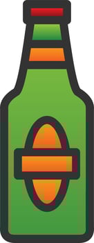 Beer Bottle Vector Icon Design