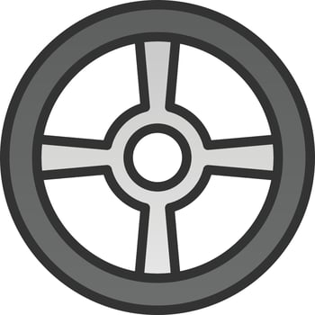 Wheel Vector Icon Design