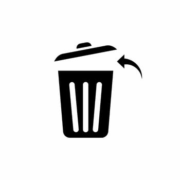 Trash can icon illustration template. Stock vector. vector