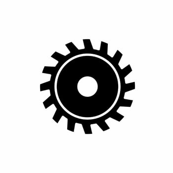 Saw blade illustration icon. Saw blade icon template. Stock vector