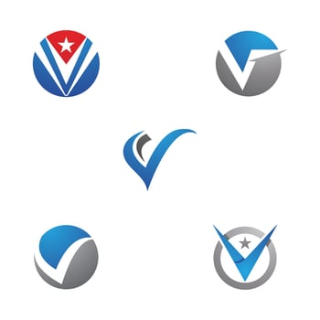V Letter Logo Template vector
