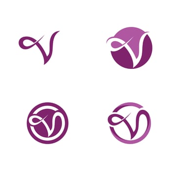 V Letter Logo Template vector