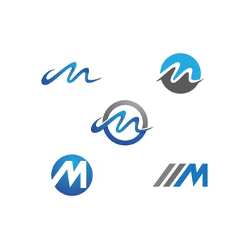M Letter Logo Template vector
