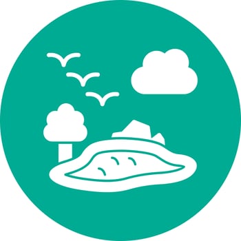 Lake Vector Icon Design