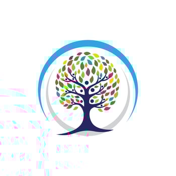 family tree logo template vector