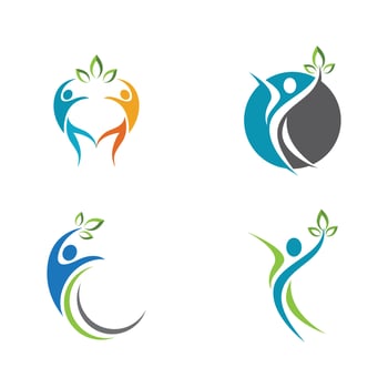 Human character logo sign vector