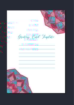 Mandala vintage template card vector