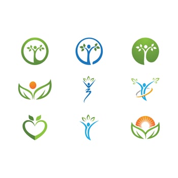 Human character logo sign vector