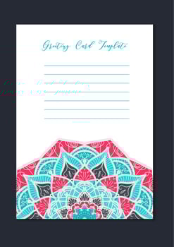 Mandala vintage template card vector