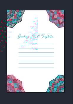 Mandala vintage template card vector