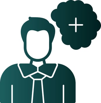 Positive Thinking Vector Icon Design