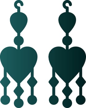 Earrings Vector Icon Design
