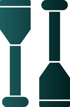 Oars Vector Icon Design