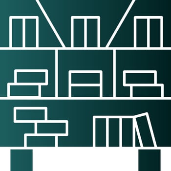 Bookshelve Vector Icon Design