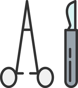 Surgeon Tools Vector Icon