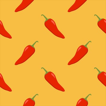 fresno pepper seamless pattern. chili seamless pattern flat design vector illustration