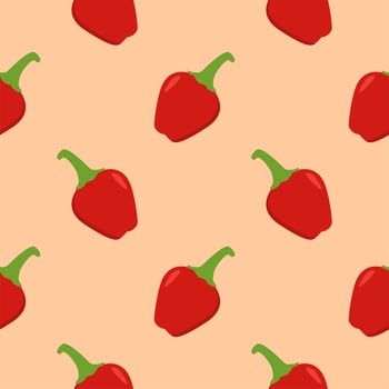 cherry pepper seamless pattern. chili seamless pattern flat design vector illustration