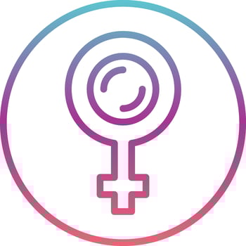 Female Gender Symbol Vector Icon