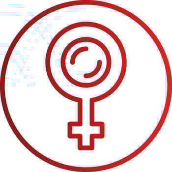 Female Gender Symbol Vector Icon