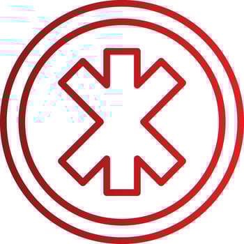 Pharmacy Star With Sign Vector Icon