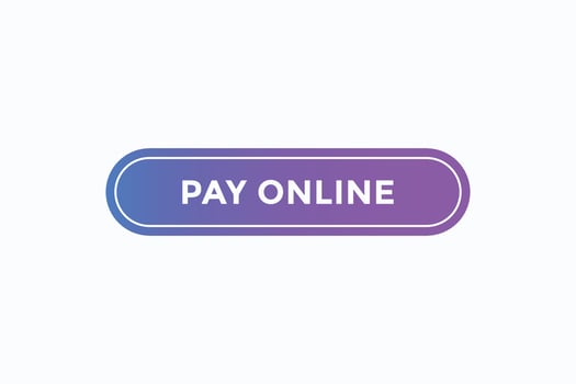 pay online button vectors.sign label speech bubble pay online vector