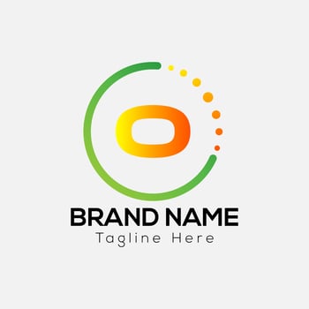 Abstract O letter modern initial lettermarks logo design vector