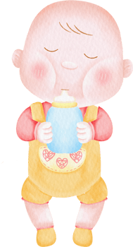 watercolor baby character cute children clip art collection kids png
