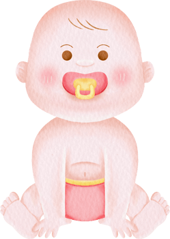 watercolor baby character cute children clip art collection kids png
