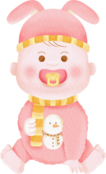 watercolor baby character cute children clip art collection kids png