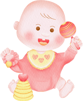 watercolor baby character cute children clip art collection kids png