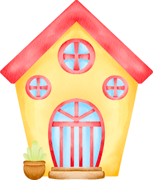 watercolor home house and building city element collection set town png