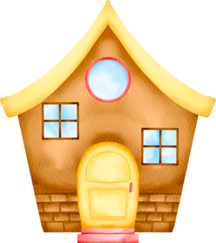 watercolor home house and building city element collection set town png