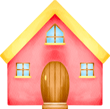 watercolor home house and building city element collection set town png