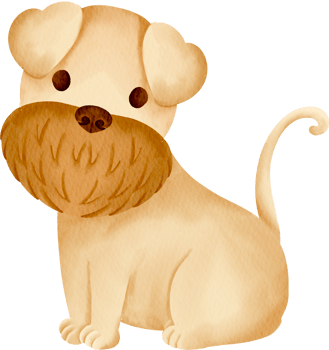 watercolor baby dog and puppy breed cute kids clip art collection png