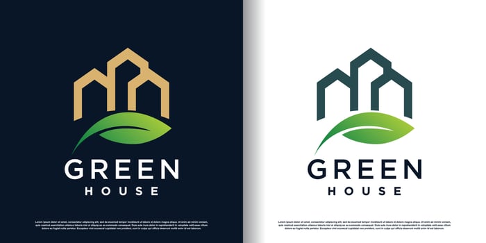 green city logo design vector with modern style premium vector