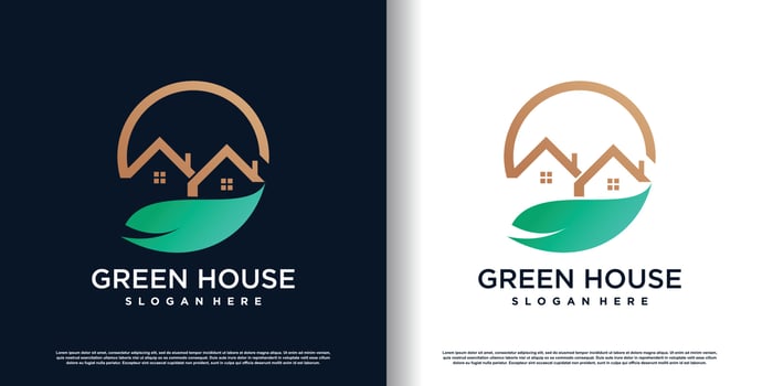 green city logo design vector with modern style premium vector