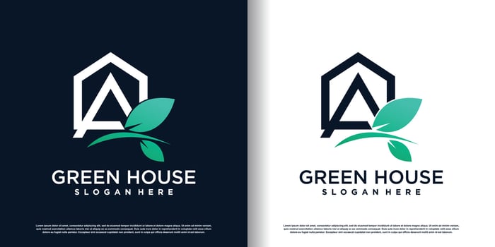 green city logo design vector with modern style premium vector