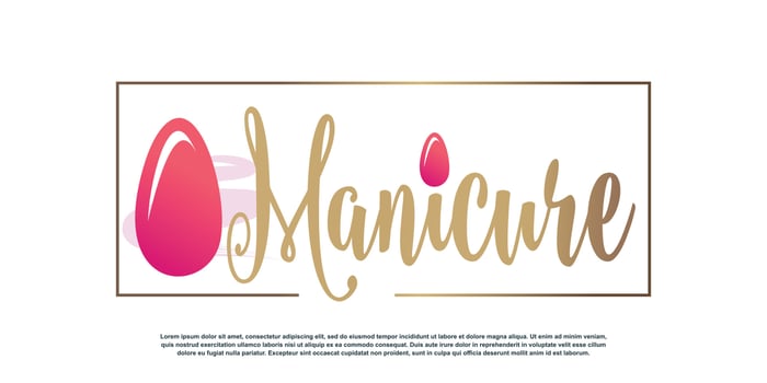 nail polish logo icon with modern creative and unique concept premium vector