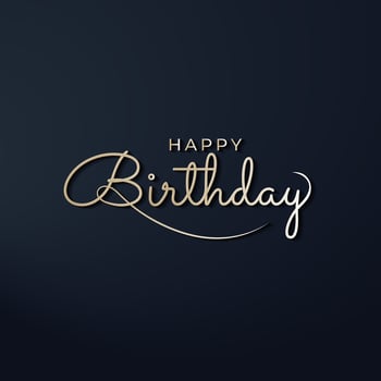 Happy birthday typography for greeting card design vector