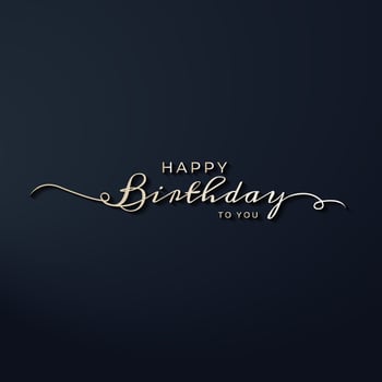Happy birthday typography for greeting card design vector