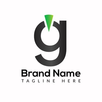 Power button Template On G Letter. Power button Logo Design Concept vector