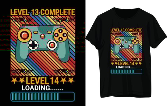 Gaming T-Shirt Design vector