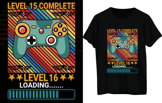 Gaming T-Shirt Design vector