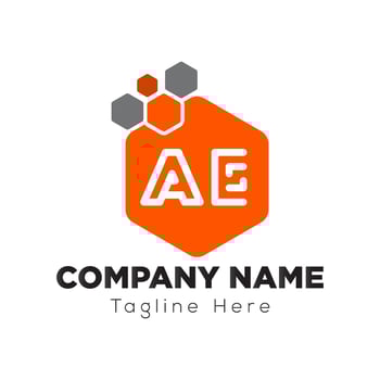 Abstract AE letter modern initial lettermarks logo design vector