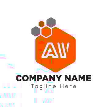 Abstract AV letter modern initial lettermarks logo design vector