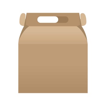 take away carton box mockup vector