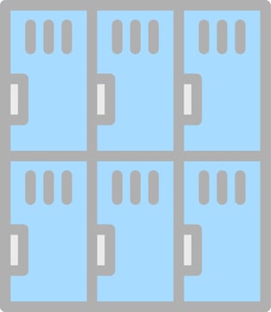Locker Room Vector Icon Design