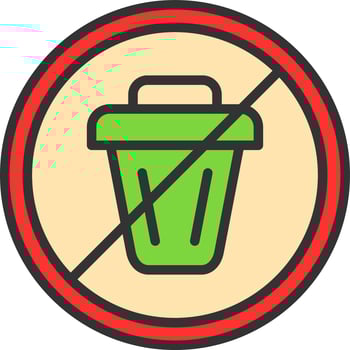 No Littering Vector Icon Design