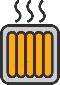 Underfloor Heating Vector Icon Design