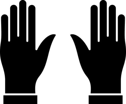 Hands Up Vector Icon Design